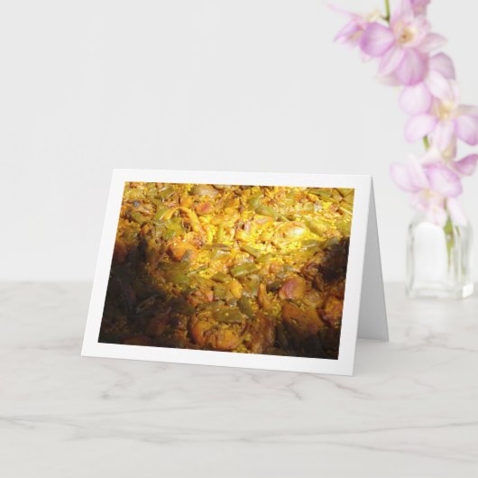 Carte Cuisine espagnole de paella de poulet et de lapin (Orchidée)