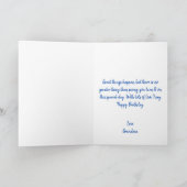 Carte Cuisine Fireworks et Cake Blue Boy 8e anniversaire (Intérieur)