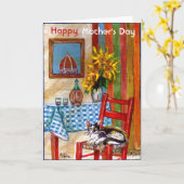 CARTE CUISINE ITALIENNE À FLORENCE / JOUR DE LA MÈRE (Fleur jaune)