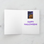 CARTE CUISINE NOIRE FAIRY CHAT HALLOWEEN CITROUILLE (Intérieur)