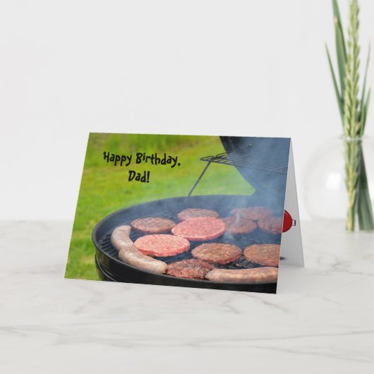 Carte Cuisine pour l'anniversaire de papa (Devant)