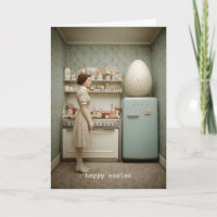 Cuisine Vintage Surréaliste Avec Œuf Géant