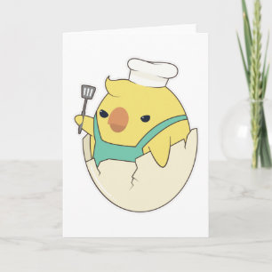 Carte Cuisinez avec le casquette du chef et la spatule