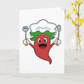 Carte Cuisinier Végétalien Poivre (Fleur jaune)