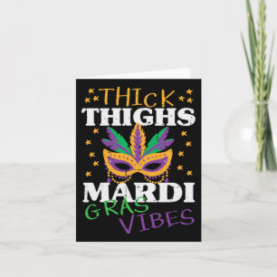 Carte Cuisse Épaisse Mardi Gras Vibes Salle de gym Gras