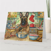 Carte Cuisson festive de Noël du Malinois belge : (Devant)