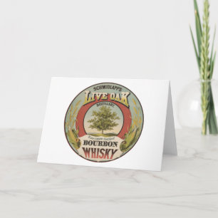 Carte Cuivre fin Distillé Bourbon Whisky.