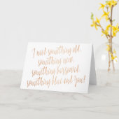 Carte Cuivre Moderne "J'ai besoin de quelque chose d'anc (Fleur jaune)