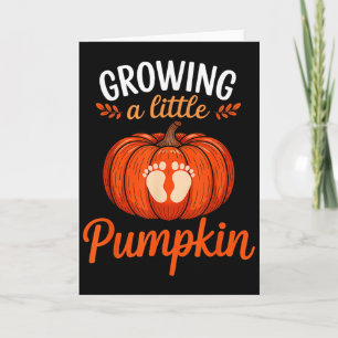 Carte Cultiver un petit citrouille de grossesse Thanksgi