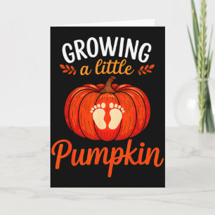 Carte Cultiver un petit citrouille de grossesse Thanksgi