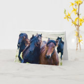 Carte Cumbrian Fell Ponies (Fleur jaune)