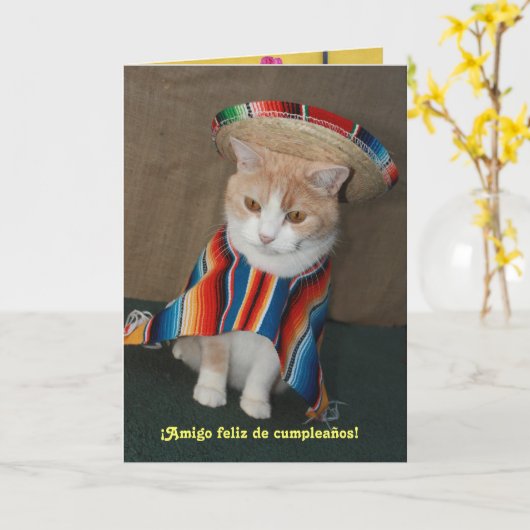 Carte Cumpleanos de Feliz ! (Fleur jaune)