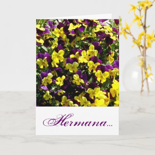 Carte Cumpleaños de la Hermana (Fleur jaune)