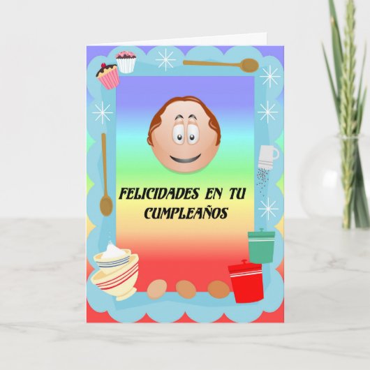 Carte Cumpleanos d'en TU de Felicidades (Devant)