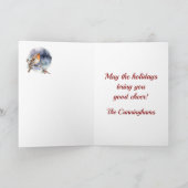 Carte Cunningham Tartan w/Robin Personalized Xmas (Intérieur)