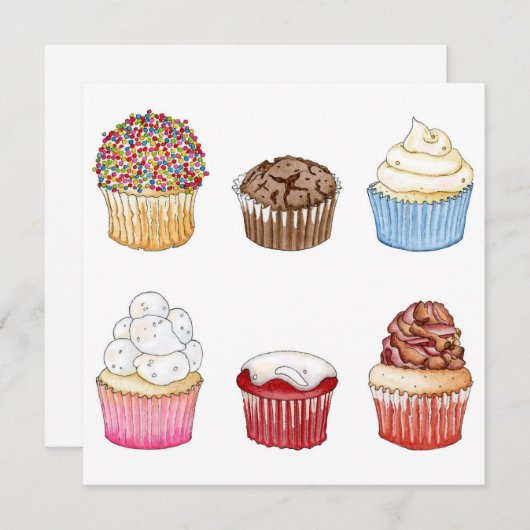 Carte Cupcake (Devant / Derrière)