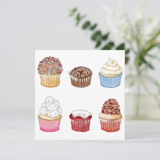 Carte Cupcake (Debout devant)