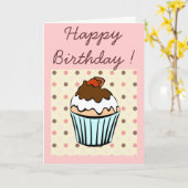 Carte cupcake (Fleur jaune)