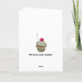 Carte Cupcake à la cerise (Dos)