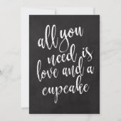 Carte Cupcake abordable Chalkboard mariage signe (Devant)