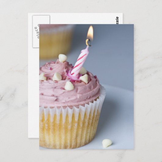 Carte Cupcake Anniversaire (Devant / Derrière)