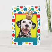 Carte Cupcake anniversaire - Dalmatie (Devant)