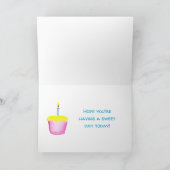 Carte Cupcake Anniversaire Rose (Intérieur)