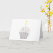 Carte Cupcake Anniversaire (Vierge) (Fleur jaune)
