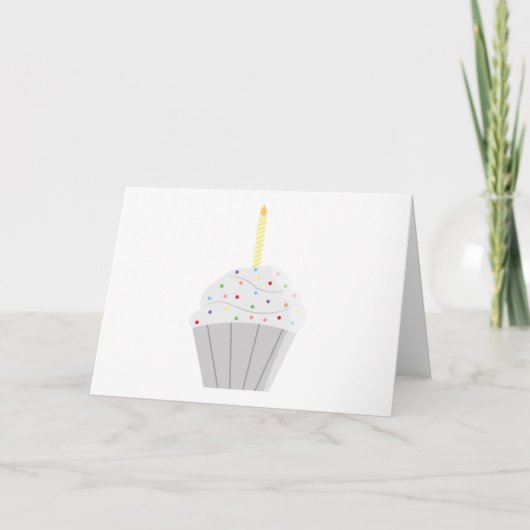 Carte Cupcake Anniversaire (Vierge) (Devant)