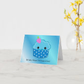 Carte Cupcake Anniversaire Voeux (Fleur jaune)