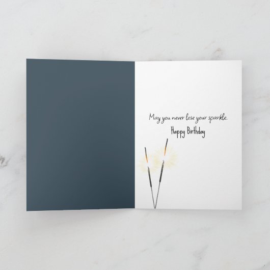 Carte Cupcake au chocolat d'anniversaire (Intérieur)