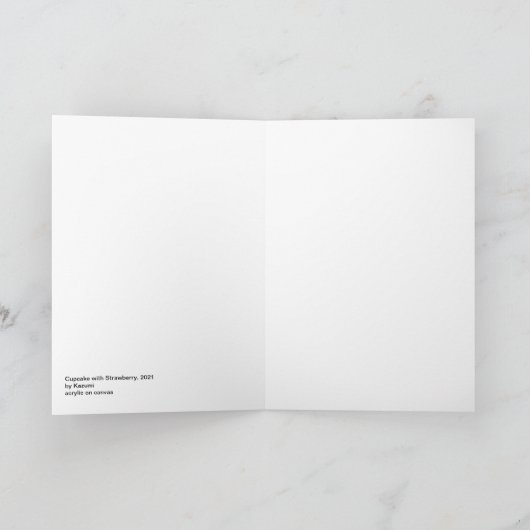 Carte Cupcake aux fraises (Intérieur)