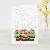 Carte Cupcake Birthday Card - Sweet Birthday - Cupcake (Fleur jaune)