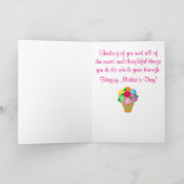 Carte Cupcake Bouquet : Bonne fête des mères ! (Intérieur)