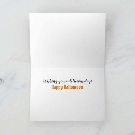 Carte Cupcake Citrouille mignon d'Halloween (Intérieur)