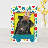 Carte Cupcake d'anniversaire - Carlin - Ruffy (Fleur jaune)