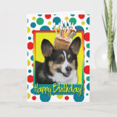 Carte Cupcake d'anniversaire - Corgi (Devant)