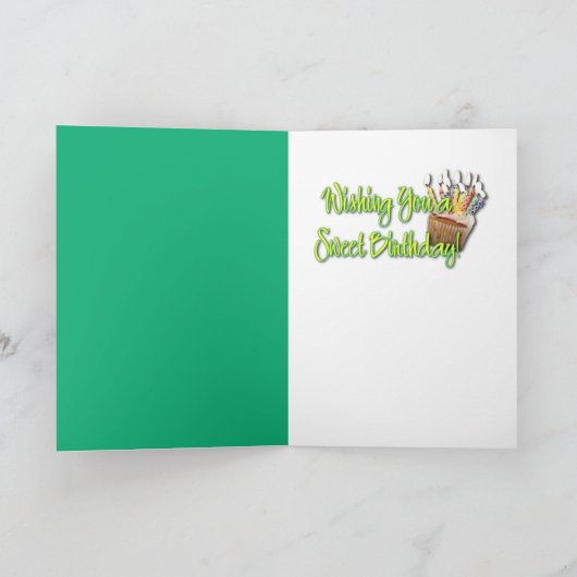 Carte Cupcake d'anniversaire - GoldenDoodle (Intérieur)