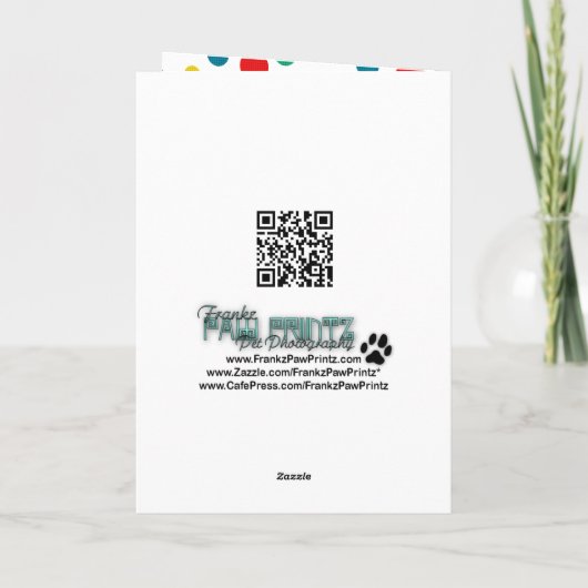 Carte Cupcake d'anniversaire - GoldenDoodle (Dos)