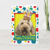 Carte Cupcake d'anniversaire - GoldenDoodle (Devant)