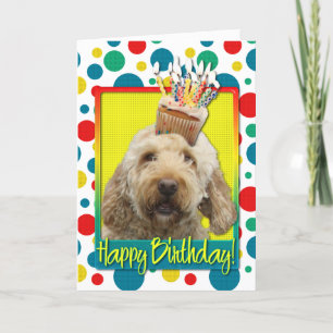 Carte Cupcake d'anniversaire - GoldenDoodle