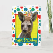 Carte Cupcake d'anniversaire - Kangaroo (Devant)