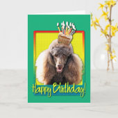 Carte Cupcake d'anniversaire - Poodé - Chocolat (Fleur jaune)