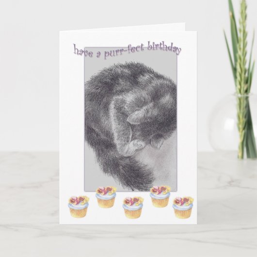 CARTE CUPCAKE D'ANNIVERSAIRE PRÉOCCUPANT (Devant)