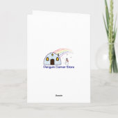 Carte Cupcake d'arbre de Noël avec la grand-fille étoilé (Dos)