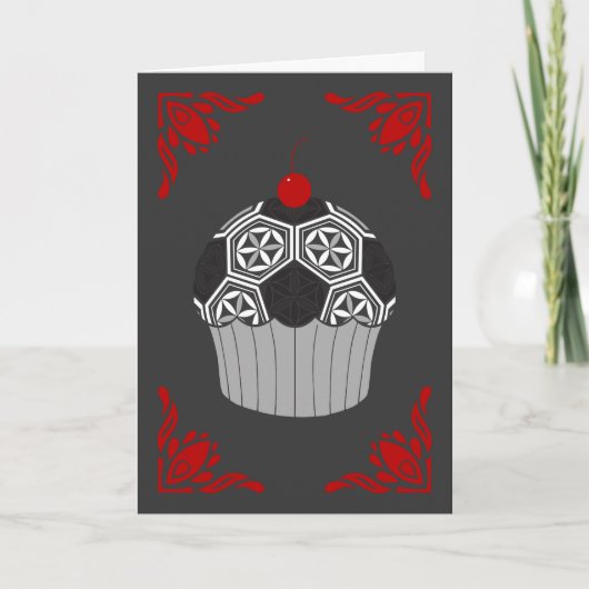 Carte cupcake de football sacré (Devant)