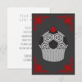 Carte cupcake de football sacré (Devant / Derrière)