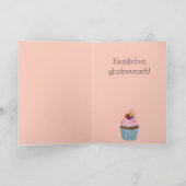 Carte Cupcake de fruits d'anniversaire allemand (Intérieur)
