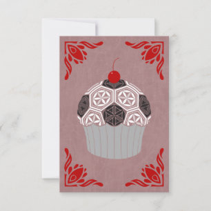 Carte cupcake de géométrie sacrée