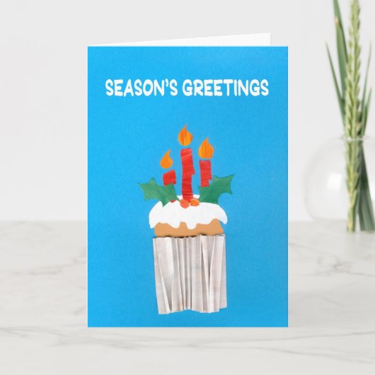 Carte Cupcake de Noël avec bougies (Devant)